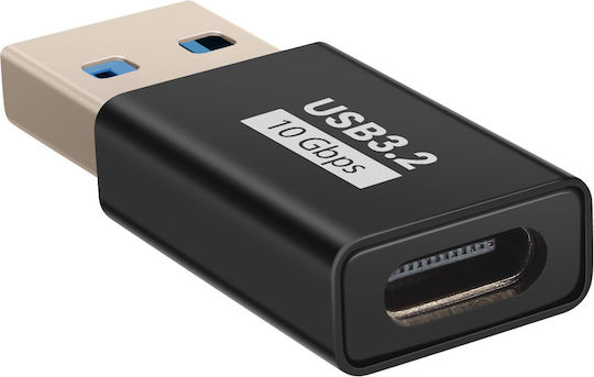 Linq Adaptor Usb-c La Usb-a Masculin Încărcare Transfer 10gbps Compact Negru