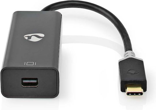 Nedis USB 3.2 Gen 1 USB-C Male to Mini DisplayPort Female Adapter 0.2m Black