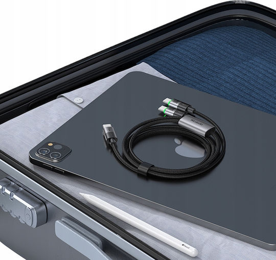 Mcdodo Usb-C 2in1 Fast Charging Cable Iphone Macbook Led 100W 2m