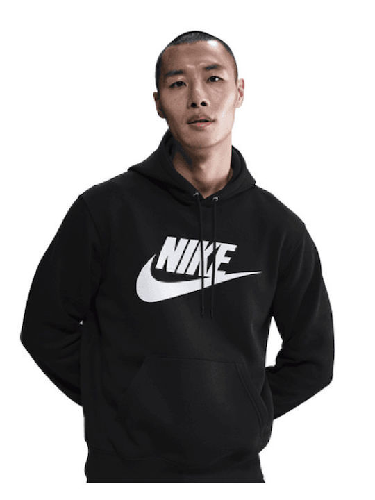 Club Sweatshirt with Hood Black