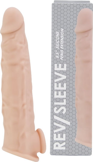 Rev-sleeves 8.5 Inch Realistic Silicone Penis Extension Sleeve