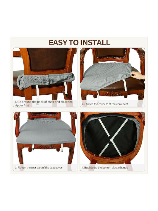 Impermeabil Husă Elastică Scaun Gray 2buc