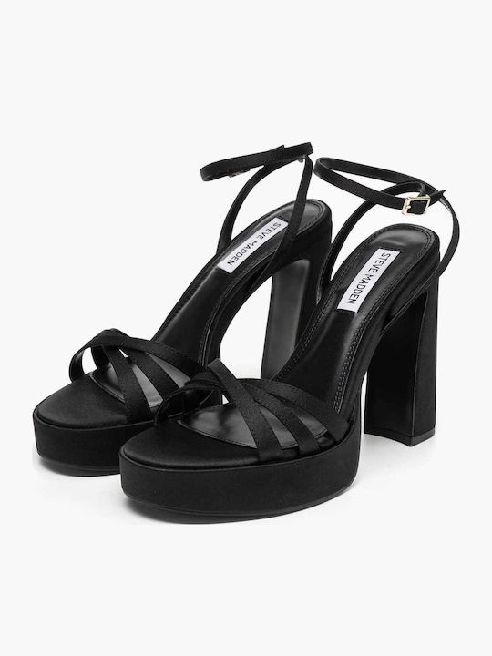 Fleet Fabric Sandals Black