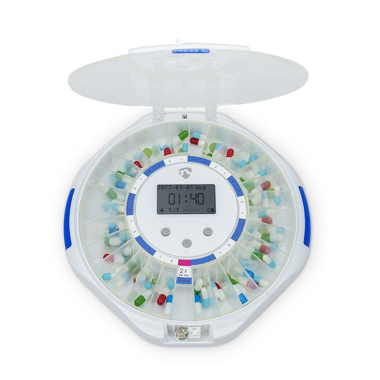 Nedis Wi-fi Pill Dispenser 28 Compartments Lcd Screen White