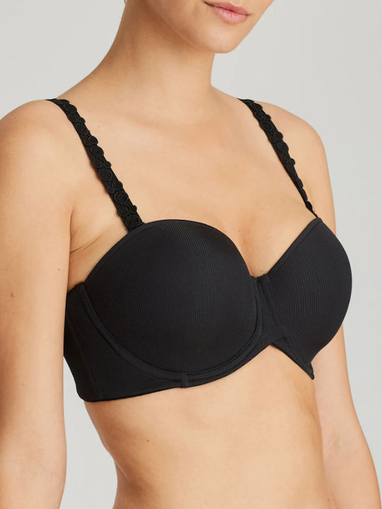 Minimizer Minimizer Strapless Bra with Light Padding Underwire Black