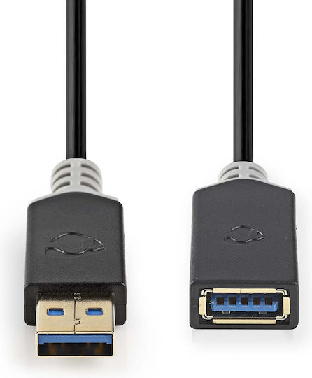 Nedis Cablu Usb 3.2 Gen 1 Usb-a Tată La Usb-a Mamă 5 Gbps 2m Negru