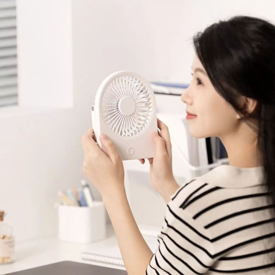 Mini Portable Fan Ct-108 Usb 2w Compact Lightweight Set Sticker White