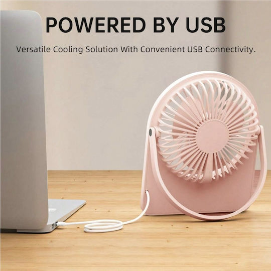 Mini Portable Fan Ct-108 Usb 2w Compact Lightweight Set Sticker White