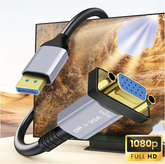Linq DisplayPort la VGA Full HD 1080p Cablu Adaptor Negru