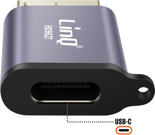 Linq Usb-c Женски Към Micro-b 3.2 Superspeed Мъжки 10gbps Сив
