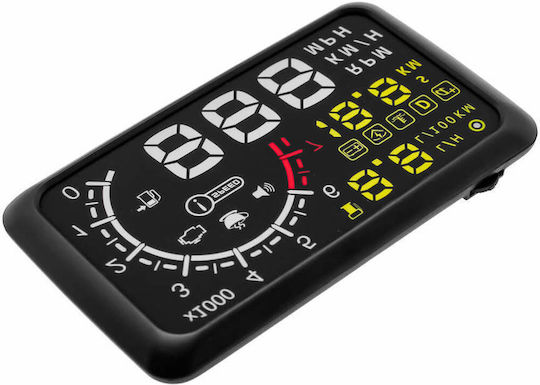 Ψηφιακό Όργανο OBD2, Head Up Display, Ταχύμετρο, Στροφόμετρο, Θερμοκρασίας Νερού και Βολτόμετρο Αυτοκινήτου