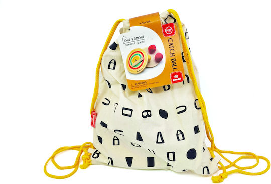 Svoora Set Wooden Rackets Velcro Catch Ball Fabric Backpack