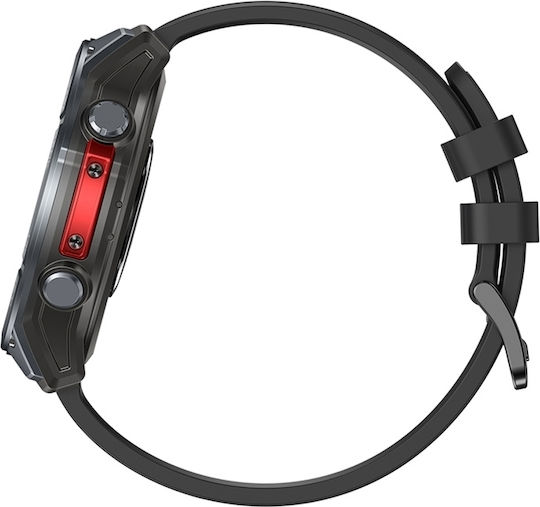 Zeblaze Stratos 4 Stainless Steel 49mm Waterproof Smartwatch with Heart Rate Monitor Black M/L