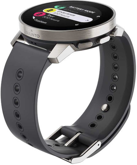 Suunto 9 Peak Pro Titanium 43mm Αδιάβροχο Smartwatch με Παλμογράφο (Titanium Slate)
