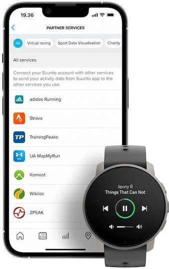Suunto 9 Peak Pro Titanium 43mm Αδιάβροχο Smartwatch με Παλμογράφο (Titanium Slate)
