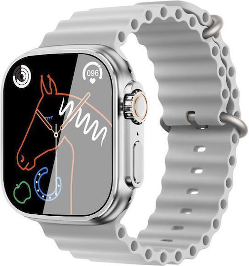 XO M8 Pro Smartwatch with Heart Rate Monitor (Silver)