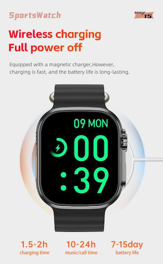 XO M8 Pro Smartwatch with Heart Rate Monitor (Silver)