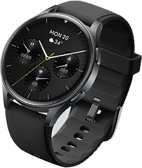 Egoboo GemCraft Aluminium Smartwatch με Παλμογράφο (Μαύρο)
