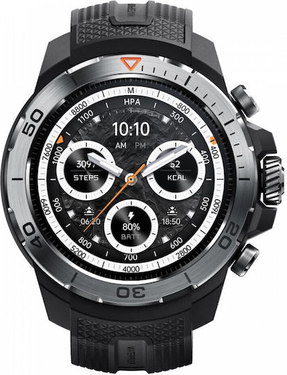Mibro GS Explorer Stainless Steel 47mm Waterproof Smartwatch with Heart Rate Monitor (Black)