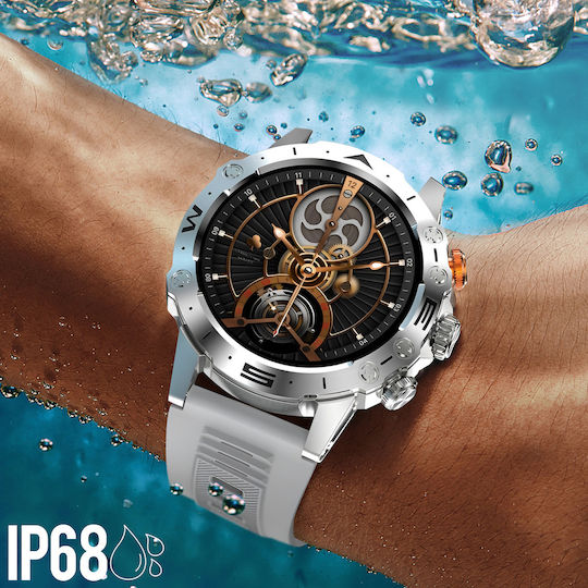 Hoco Y20 Smartwatch with Heart Rate Monitor (Silver)