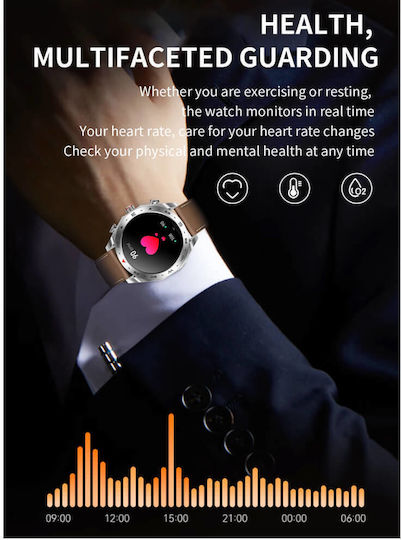 Microwear K95 Smartwatch with Heart Rate Monitor (Black Steel)