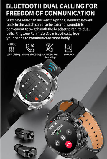 Microwear K95 Smartwatch with Heart Rate Monitor (Black Steel)