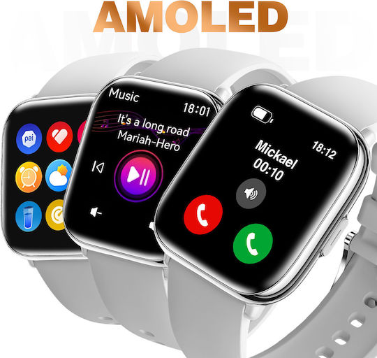 MyPhone Pastel 36mm Smartwatch (Ασημί)