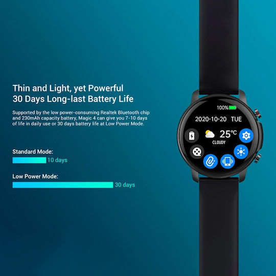 Kospet Magic 4 46mm Waterproof Smartwatch with Heart Rate Monitor (Black)