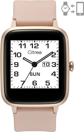 Q&Q Citrea Smartwatch mit Pulsmesser (Rosa)