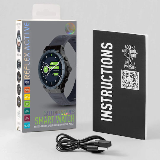 Reflex Active Series 39 48mm Smartwatch με Παλμογράφο (Μαύρο)