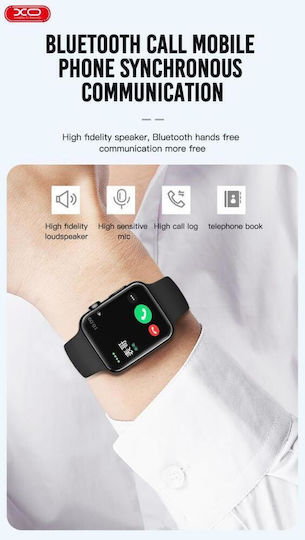 XO M18 Smartwatch with Heart Rate Monitor (Black)