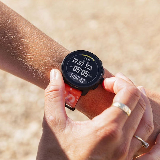 Suunto Race S Stainless Steel 45mm Waterproof Smartwatch with Heart Rate Monitor (Power Orange)