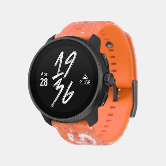 Suunto Race S Stainless Steel 45mm Waterproof Smartwatch with Heart Rate Monitor (Power Orange)