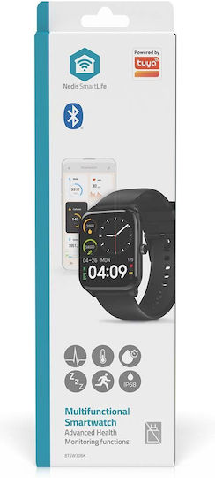 Nedis BTSW30BK Smartwatch με Παλμογράφο (Μαύρο)