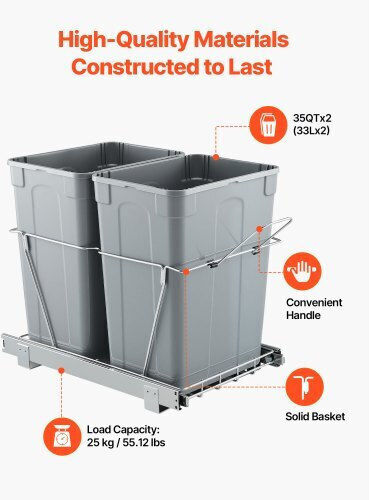 Vevor Plastic Waste Bin