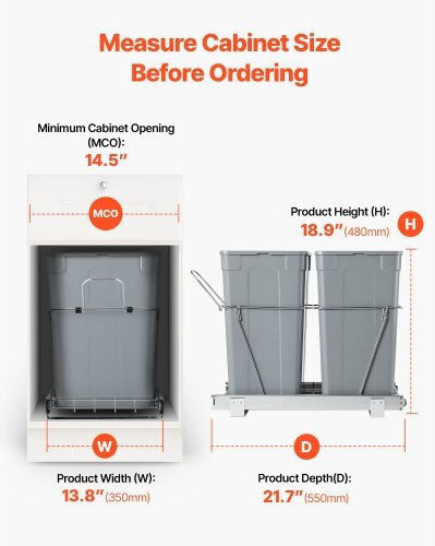 Vevor Plastic Waste Bin