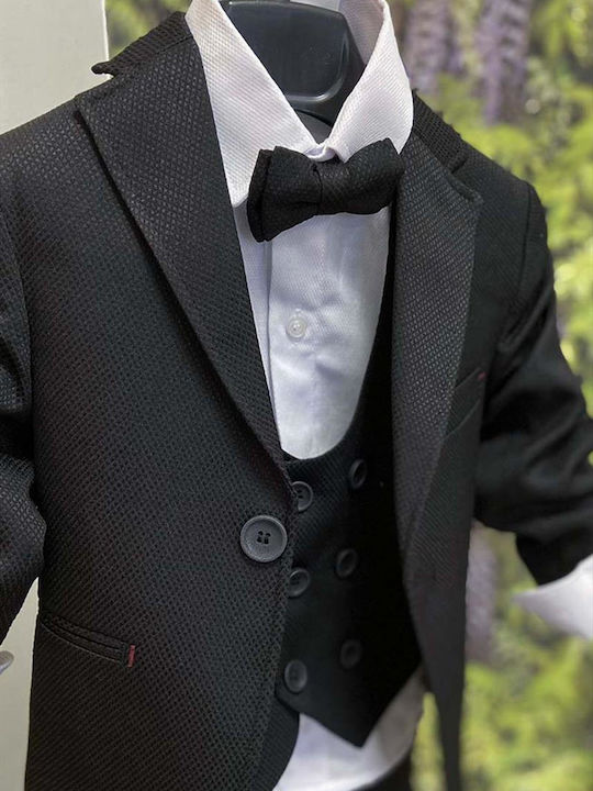 Extan Bebe Costum Botez Negru 5 Bucăți