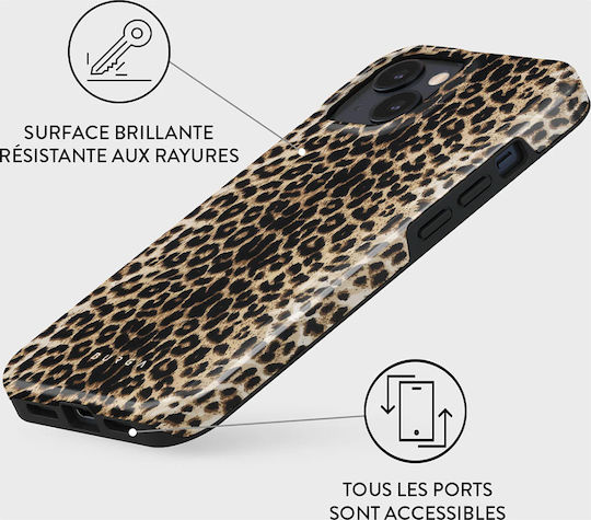 Husă Burga iPhone 15 Tough Shockproof Player Model Leopard