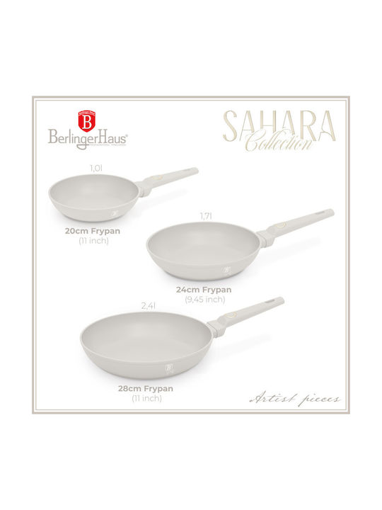 Berlinger Haus Σετ Τηγάνια από Αλουμίνιο Sahara Collection με Αντικολλητική Επίστρωση 3τμχ