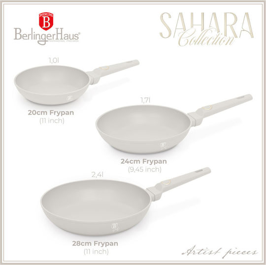 Berlinger Haus Сет Тигани От Алуминий Sahara Collection С Незалепващо Покритие 3 Части