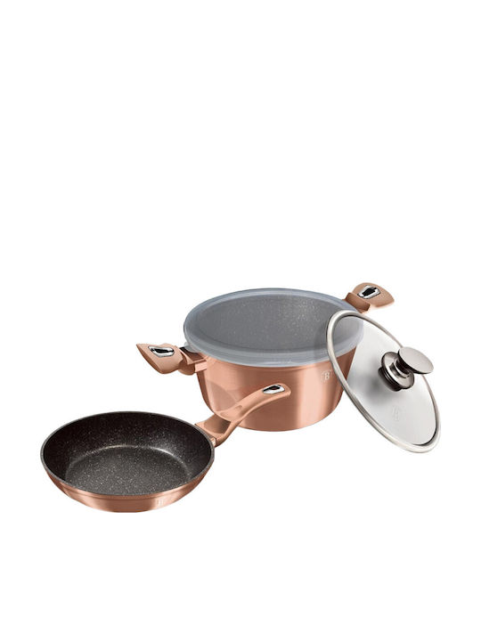 Berlinger Haus Metallic Line Aluminum Cookware Set with Copper Interior Coating 2 Pieces