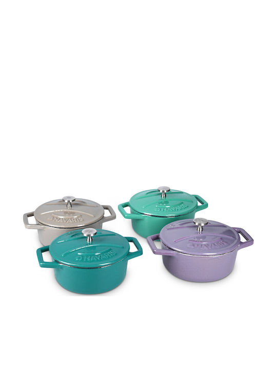 Navaris Mini Set de oale din aluminiu turnat Multicolour 4buc
