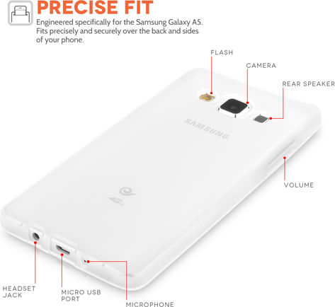 YouSave Accessories By Yousave Back Cover Σιλικόνης Σετ με Τζαμάκι Διάφανο (Samsung Galaxy A5 by YouSave Accessories)