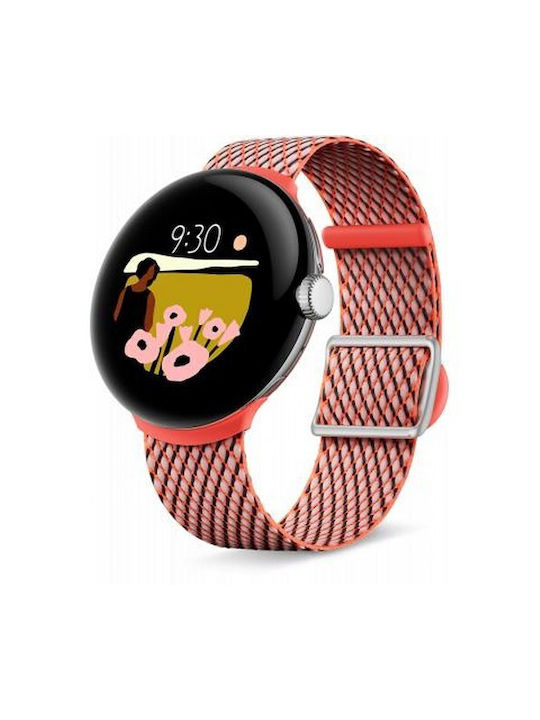 Google Gewebtes Armband Pixel Watch Einheitsgröße Koralle