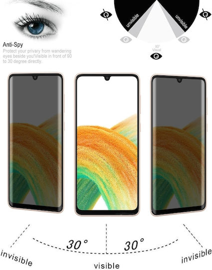 Anti Spy Privacy Full Face Tempered Glass (Galaxy A33)