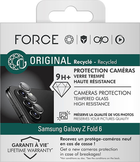 Force Glass 3 Camera Lens Protectors Galaxy Z Fold6 In 9h+ Flat Tempered Glass Transparent