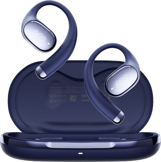 QCY Crossky R70 Open Ear Bluetooth Handsfree Earphones with Sweat Resistance and Charging Case Blue