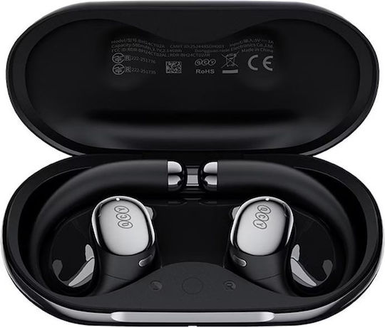 QCY Crossky R70 Open Ear Bluetooth Handsfree Earphones with Sweat Resistance and Charging Case Black
