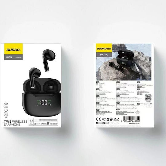 Dudao U15N In-ear Bluetooth Handsfree Earphones with Charging Case Black