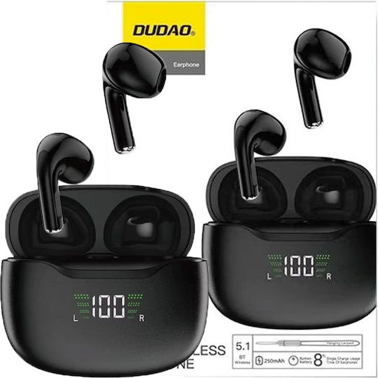 Dudao U15N In-ear Bluetooth Handsfree Earphones with Charging Case Black